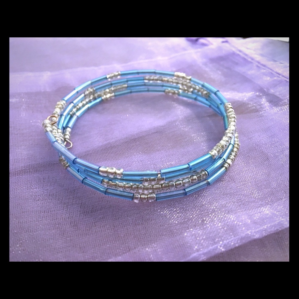 Handmade beaded wrap around bracelet
